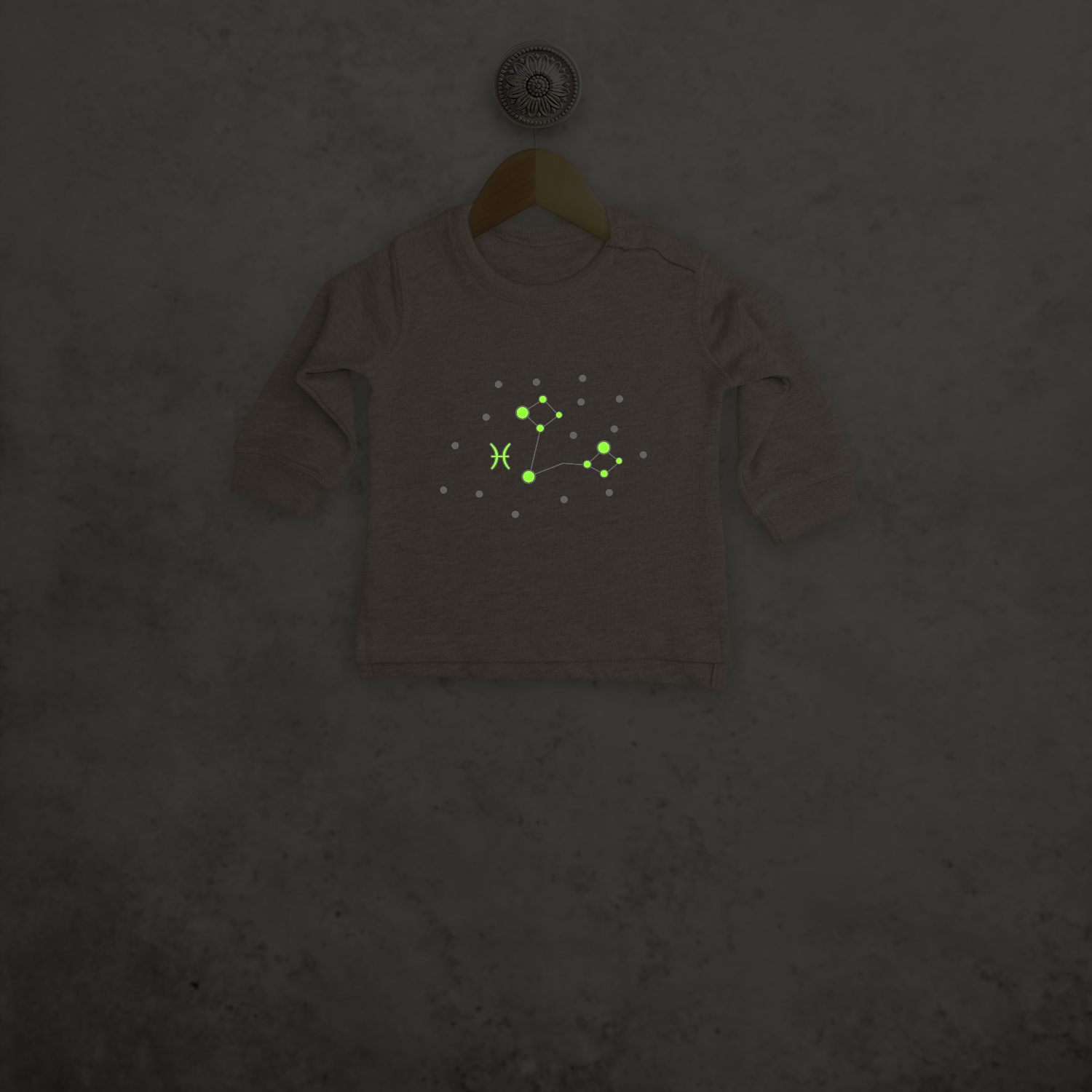 Star sign glow in the dark baby sweater