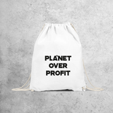 'Planet over profit' backpack