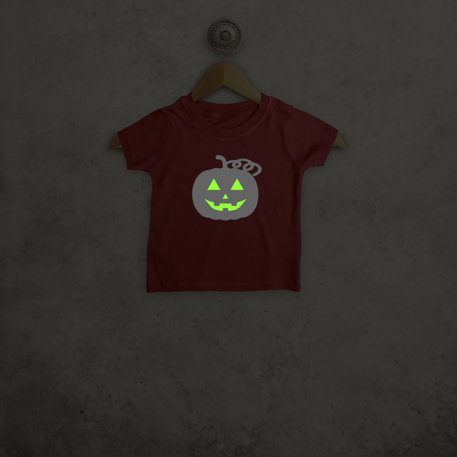 Pumpkin glow in the dark baby shortsleeve shirt