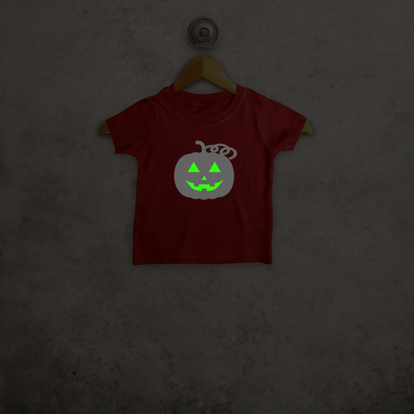 Pumpkin glow in the dark baby shortsleeve shirt