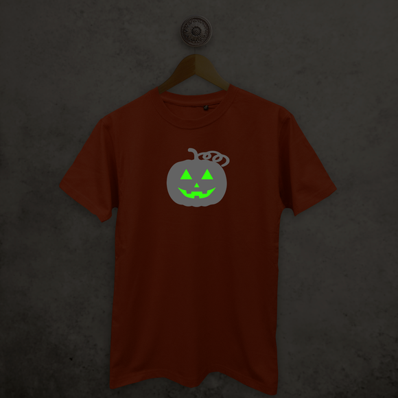 Pumpkin glow in the dark adult shirt