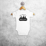 Baby or toddler bodysuit with short sleeves, with ‘Powder to the people’ print by KMLeon.