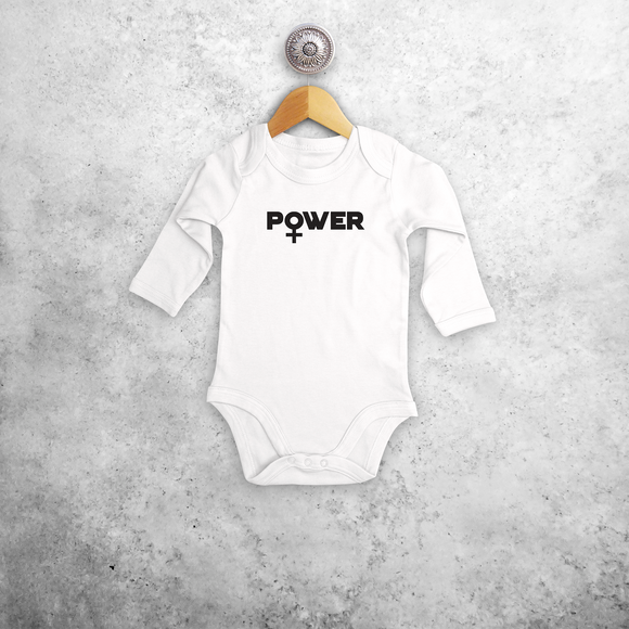 'Power' baby longsleeve bodysuit