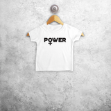 'Power' baby shirt met korte mouwen