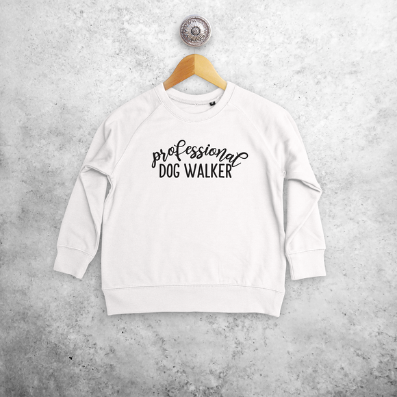 'Professional dog walker' kids sweater