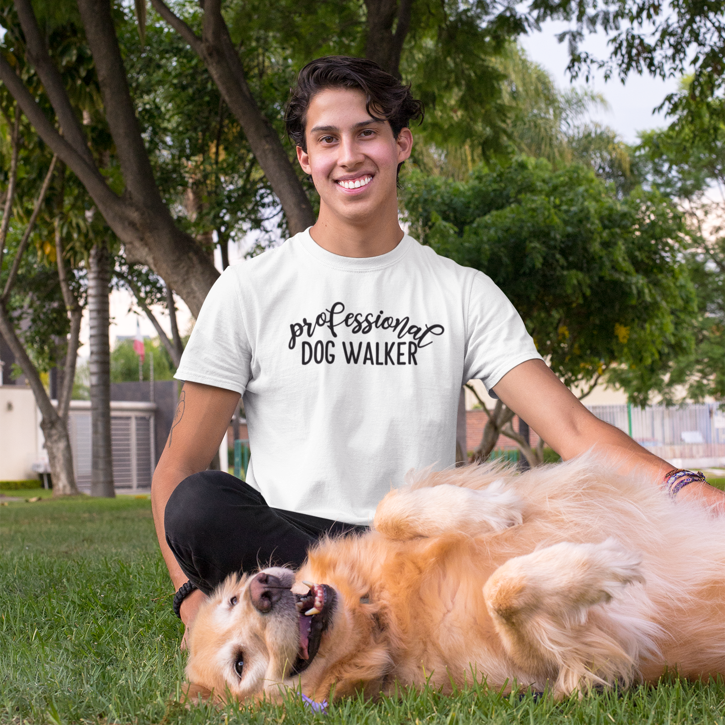 'Professional dog walker' volwassene shirt