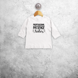 'Professional patience tester' baby longsleeve shirt