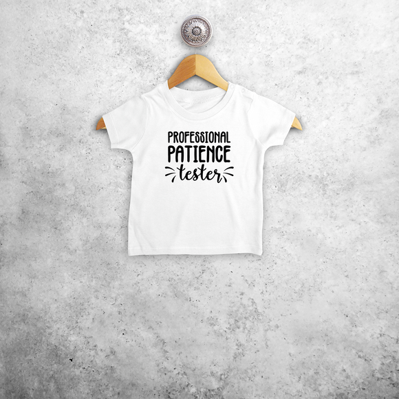 'Professional patience tester' baby shortsleeve shirt
