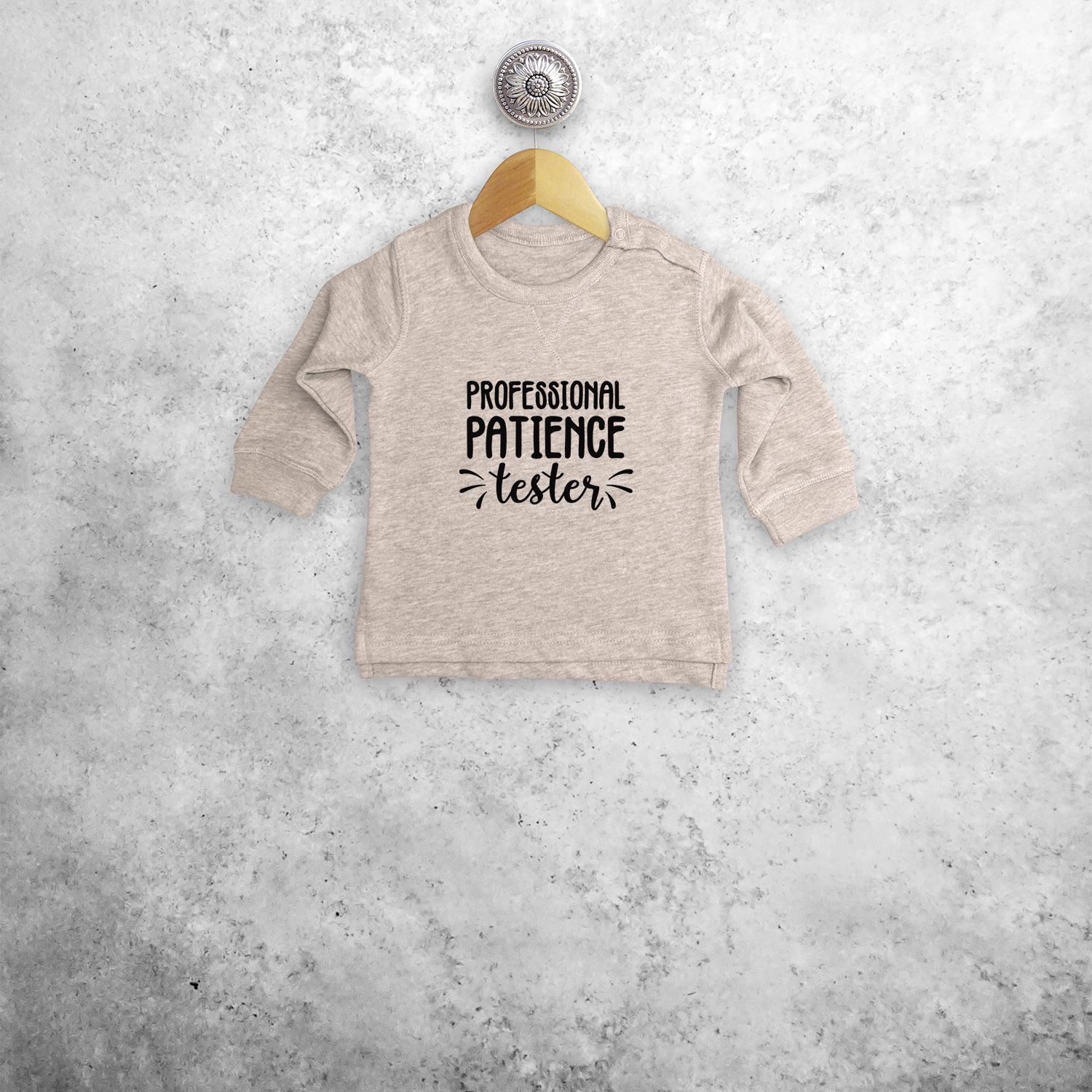 'Professional patience tester' baby sweater