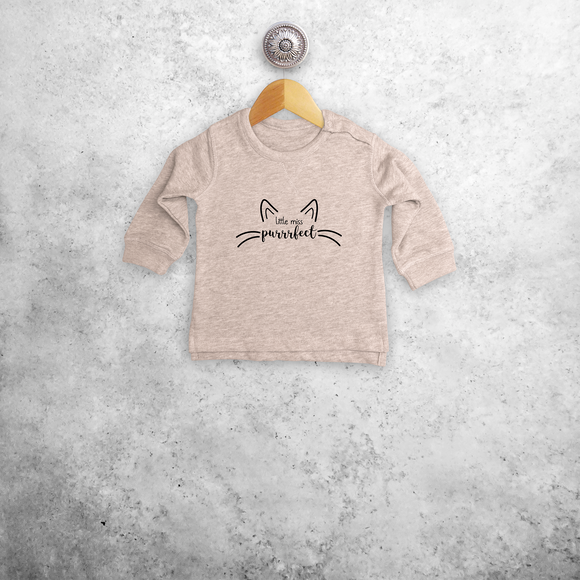 'Little miss purrrfect' baby sweater