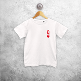 'Queen of hearts' kids shortsleeve shirt