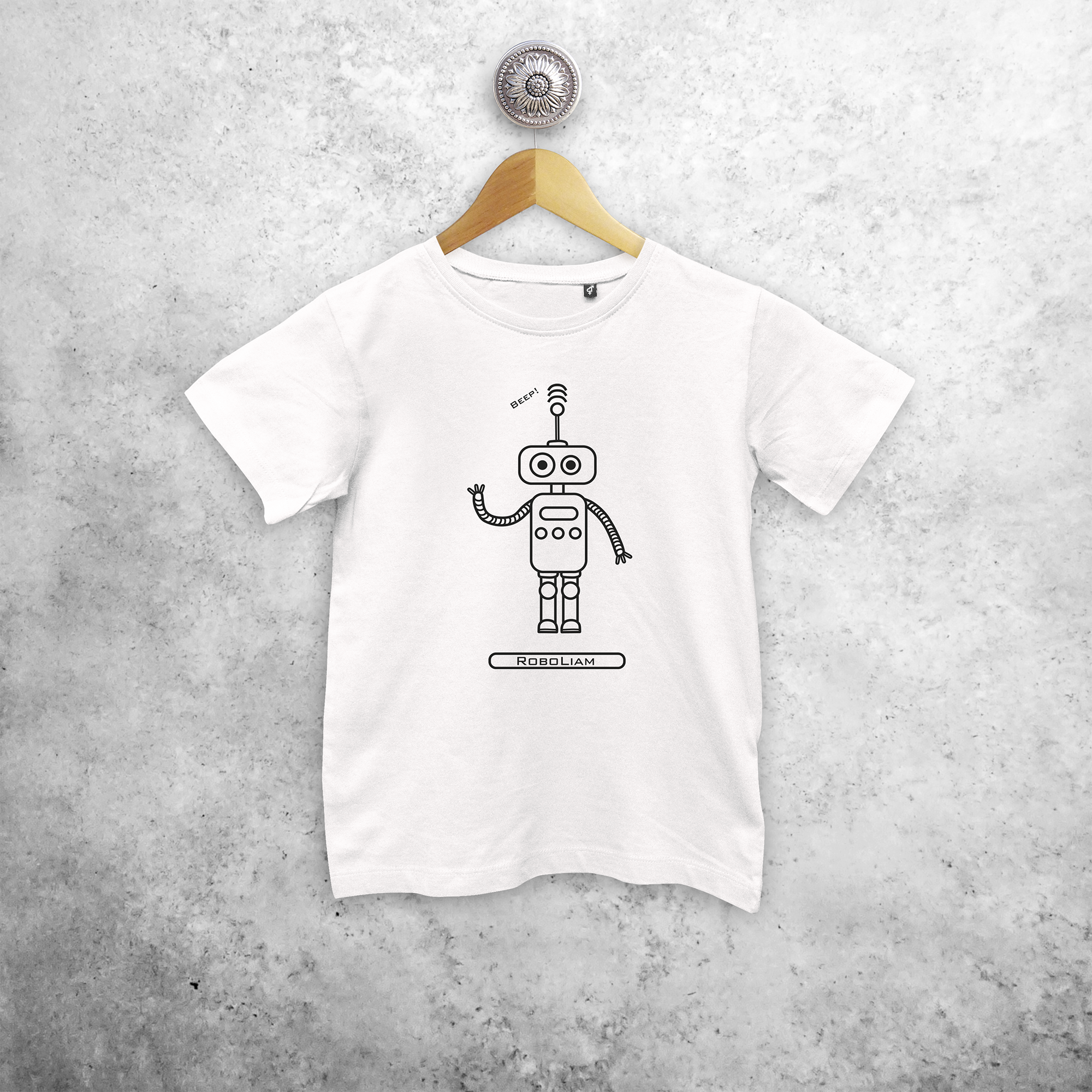 Robot kind shirt met korte mouwen