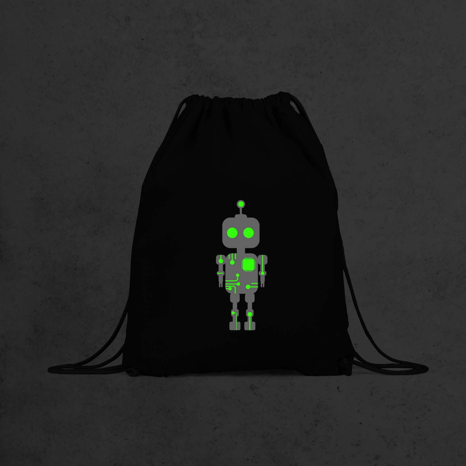 Robot glow in the dark backpack