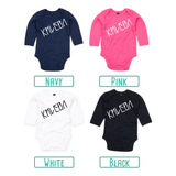 'The cool kid just showed up' baby longsleeve bodysuit