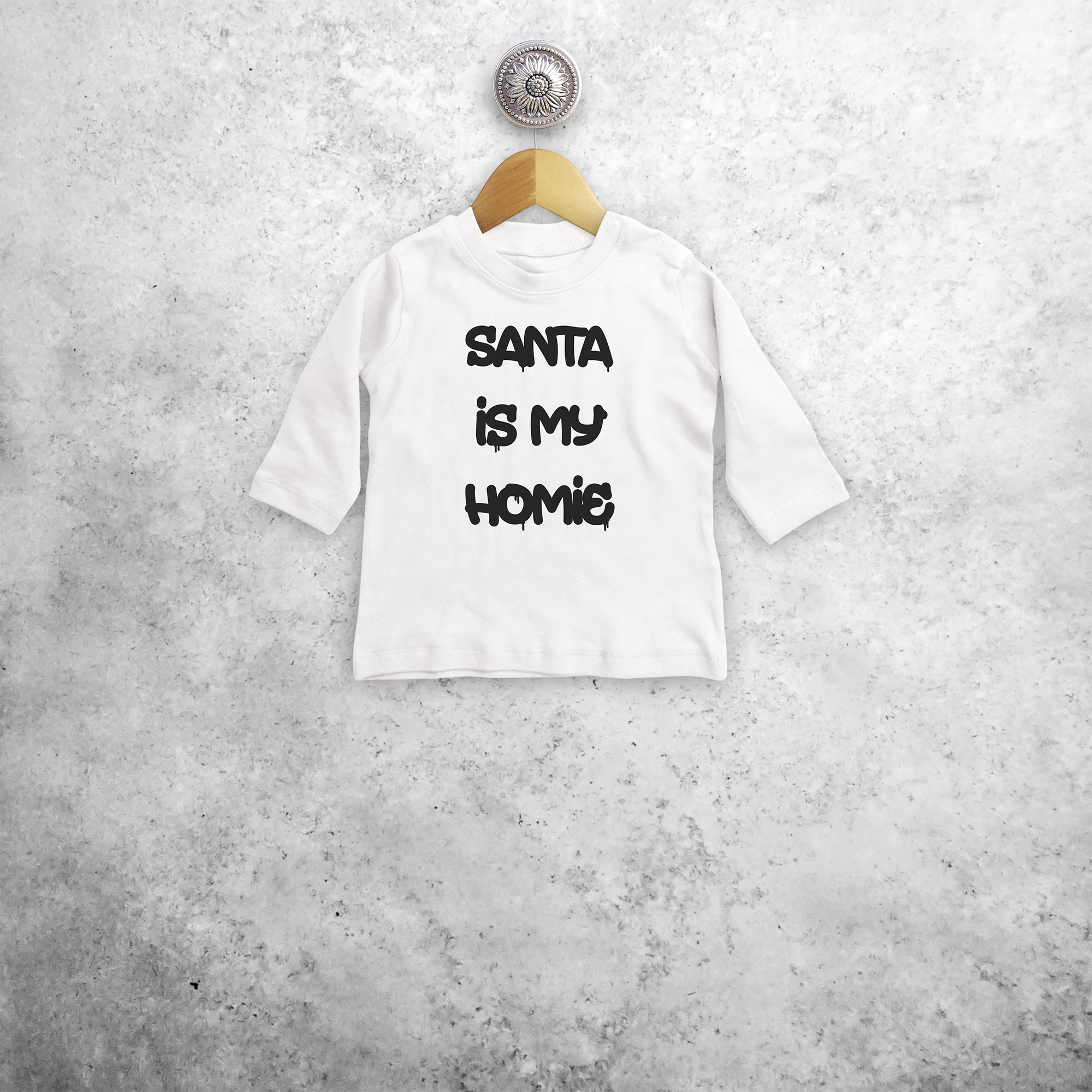 'Santa is my homie' baby longsleeve shirt