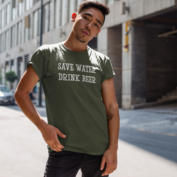 'Save water, drink beer' adult shirt