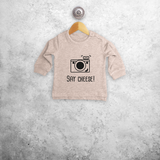 'Say cheese' baby sweater
