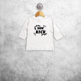 'Side kick' baby shirt met lange mouwen