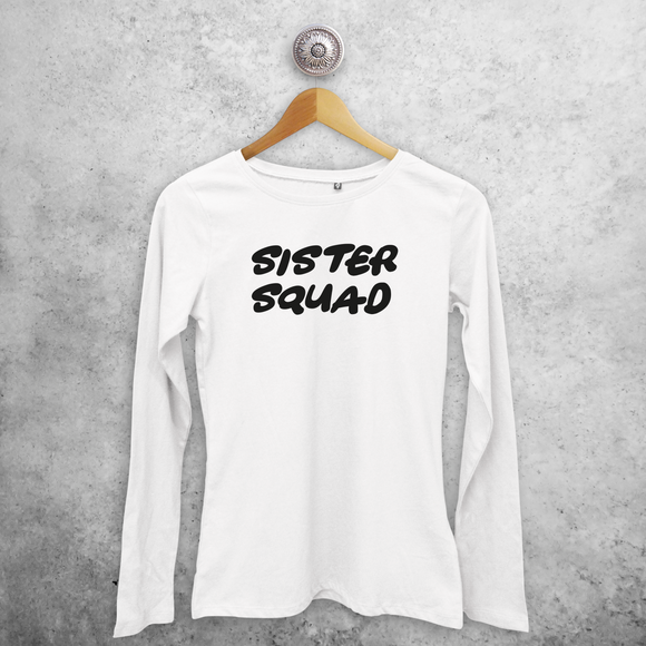 'Sister squad' volwassene shirt met lange mouwen