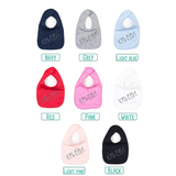 Colour options for baby or toddler bibs by KMLeon.