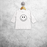 Smiley baby shirt met lange mouwen