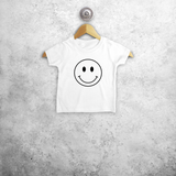 Smiley baby shirt met korte mouwen