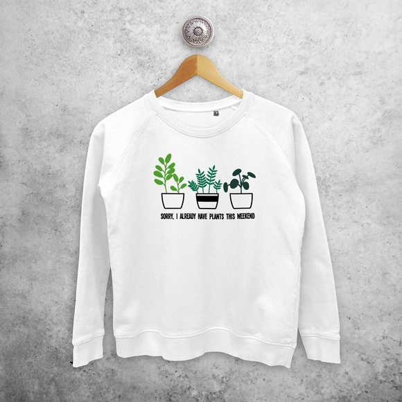 ‘Sorry, I already have plants this weekend’ sweater