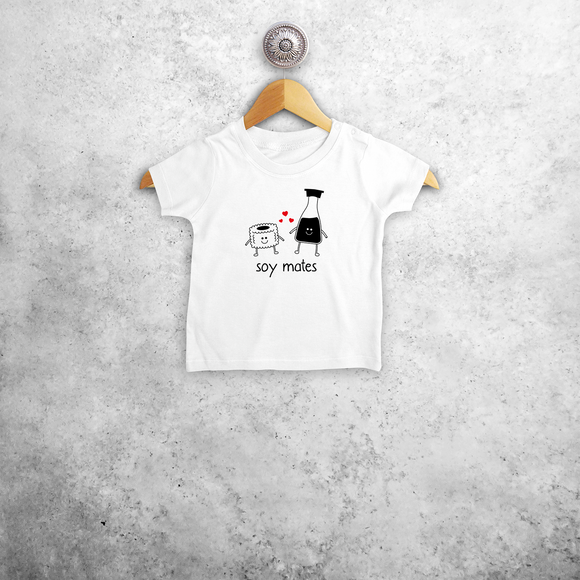 'Soy mates' baby shortsleeve shirt