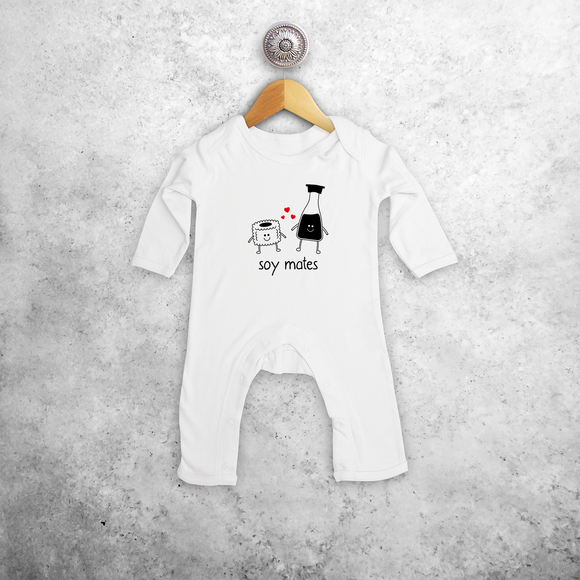 'Soy mates' baby romper