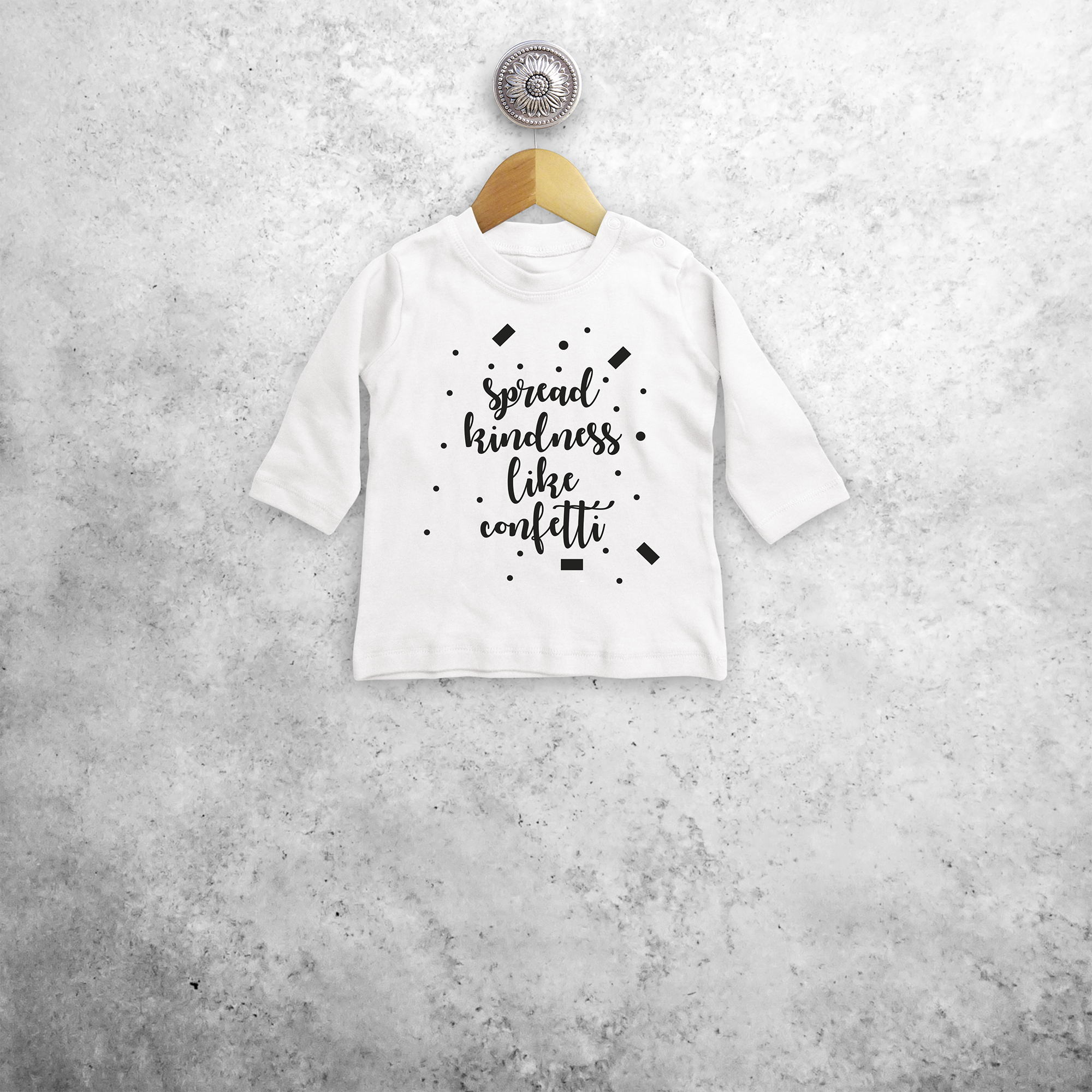 'Spread kindness like confetti' baby longsleeve shirt