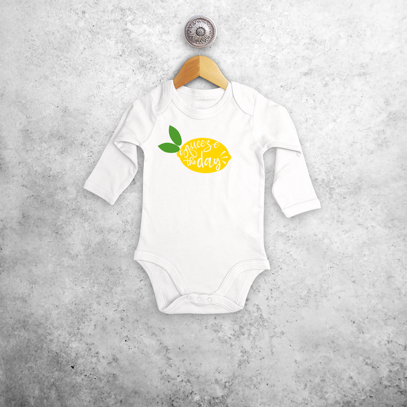 'Squeeze the day' baby longsleeve bodysuit
