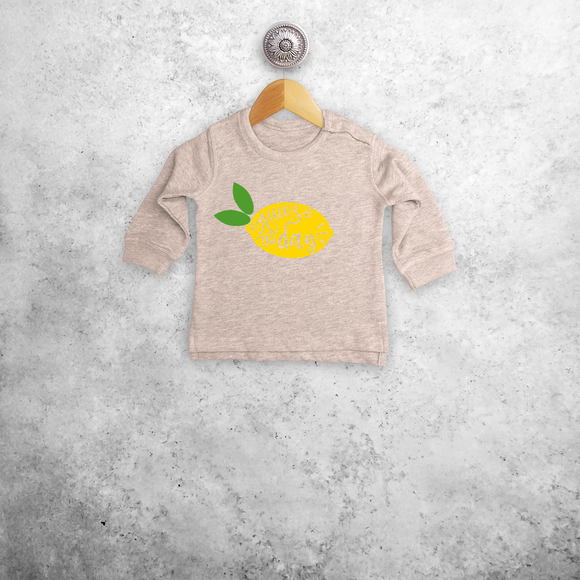 'Squeeze the day' baby sweater