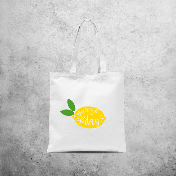 'Squeeze the day' tote bag