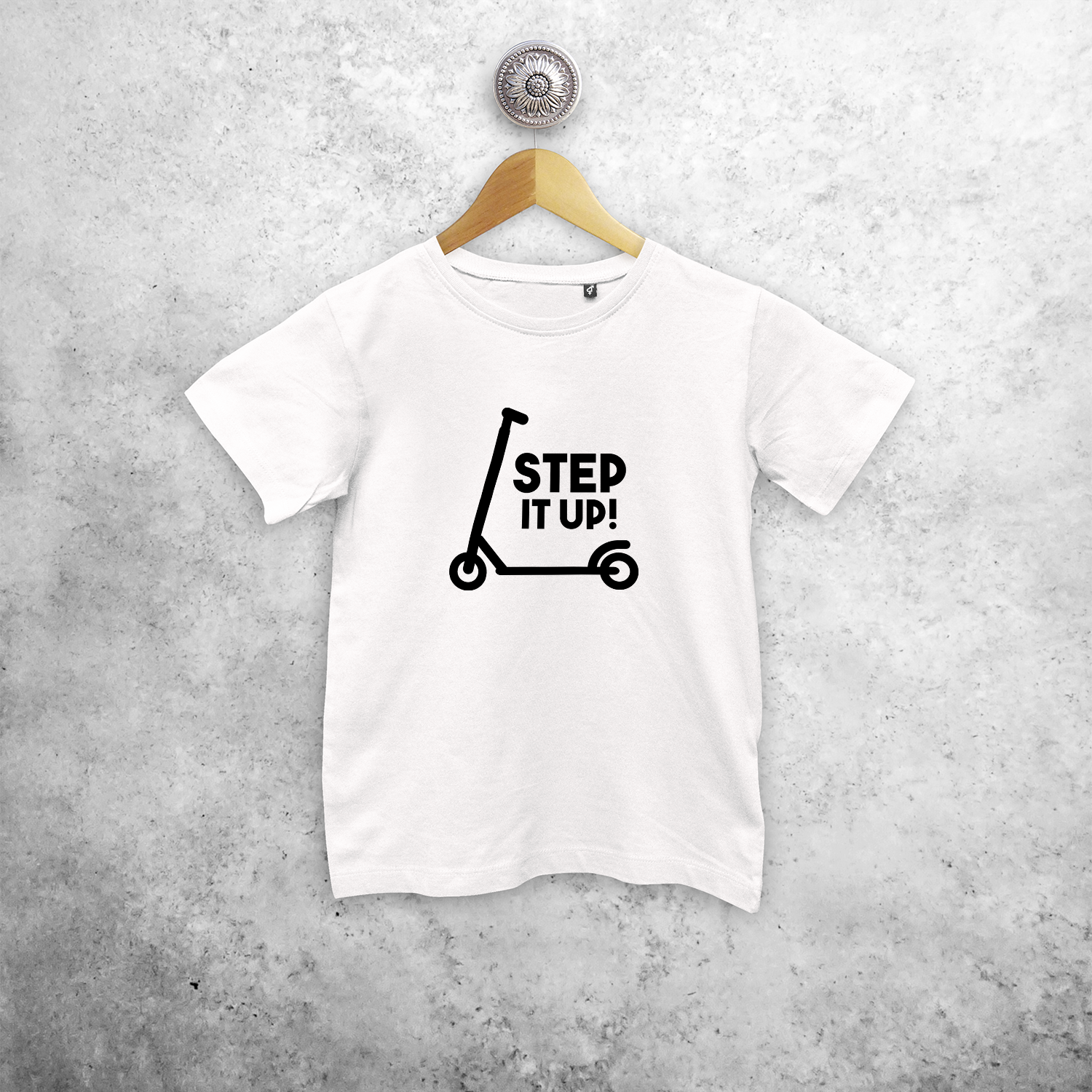 'Step it up' kids shortsleeve shirt