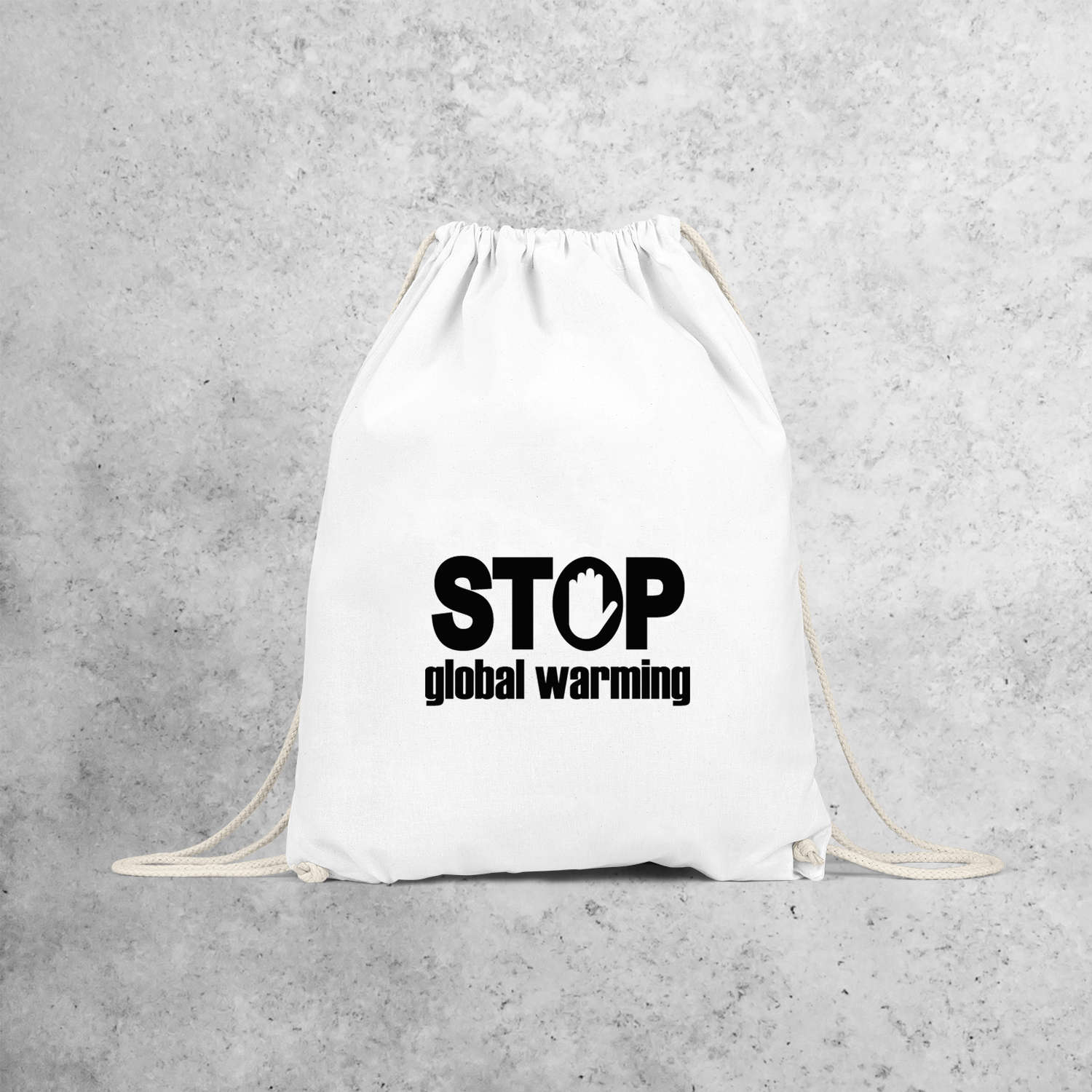 'Stop global warming' backpack