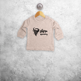 'Storm approaching' baby sweater