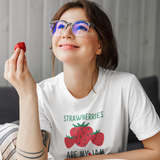'Strawberries are my jam' adult shirt