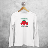 'Strawberries are my jam' adult longsleeve shirt