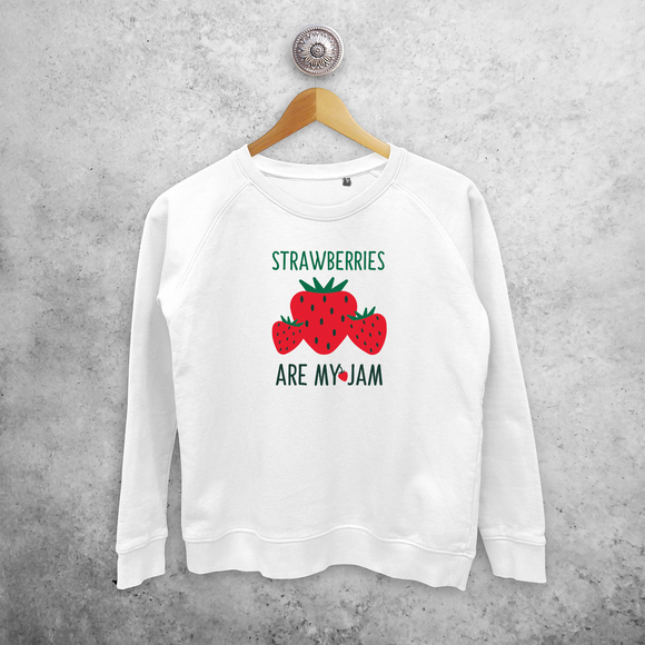 'Strawberries are my jam' sweater