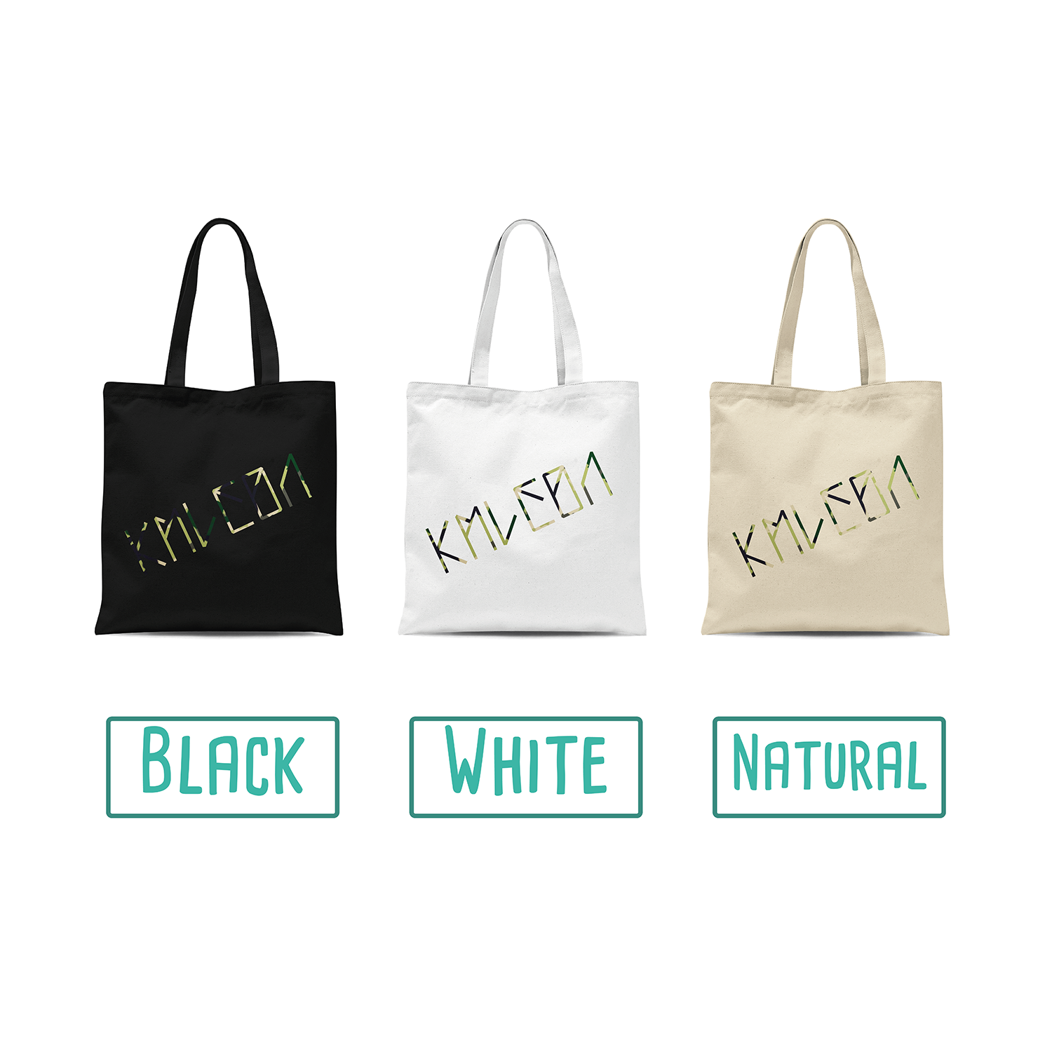 Camouflage name tote bag