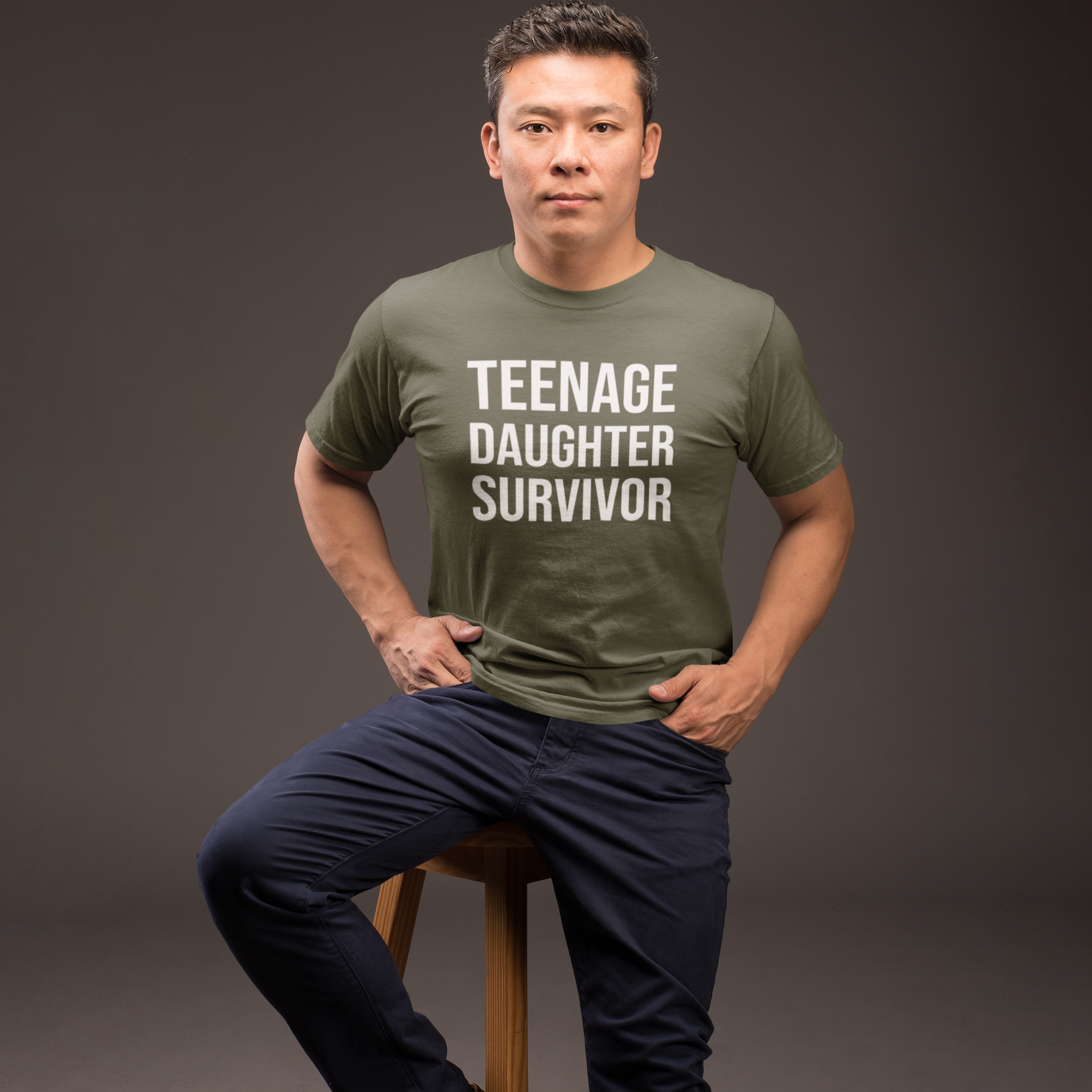 'Teenage daughter survivor' adult shirt