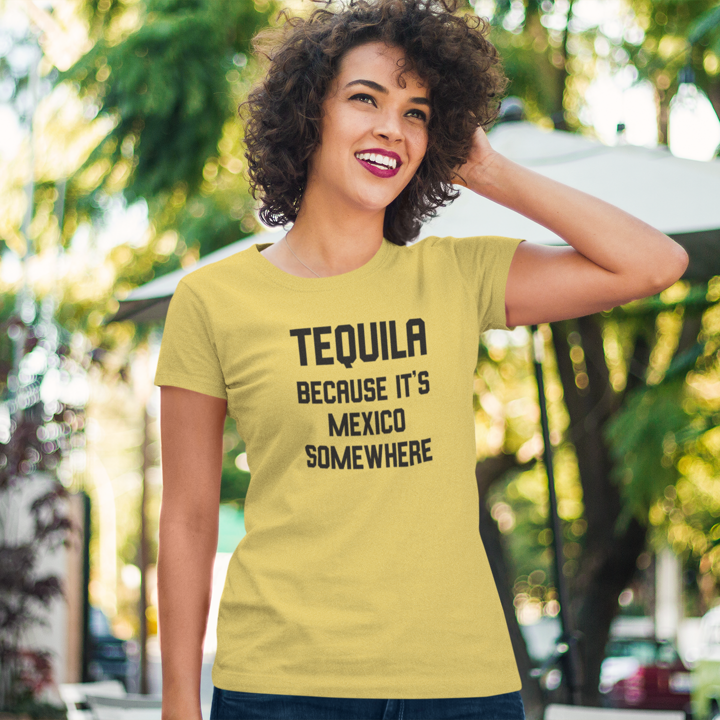 'Tequila, because it's Mexico somewhere' adult shirt