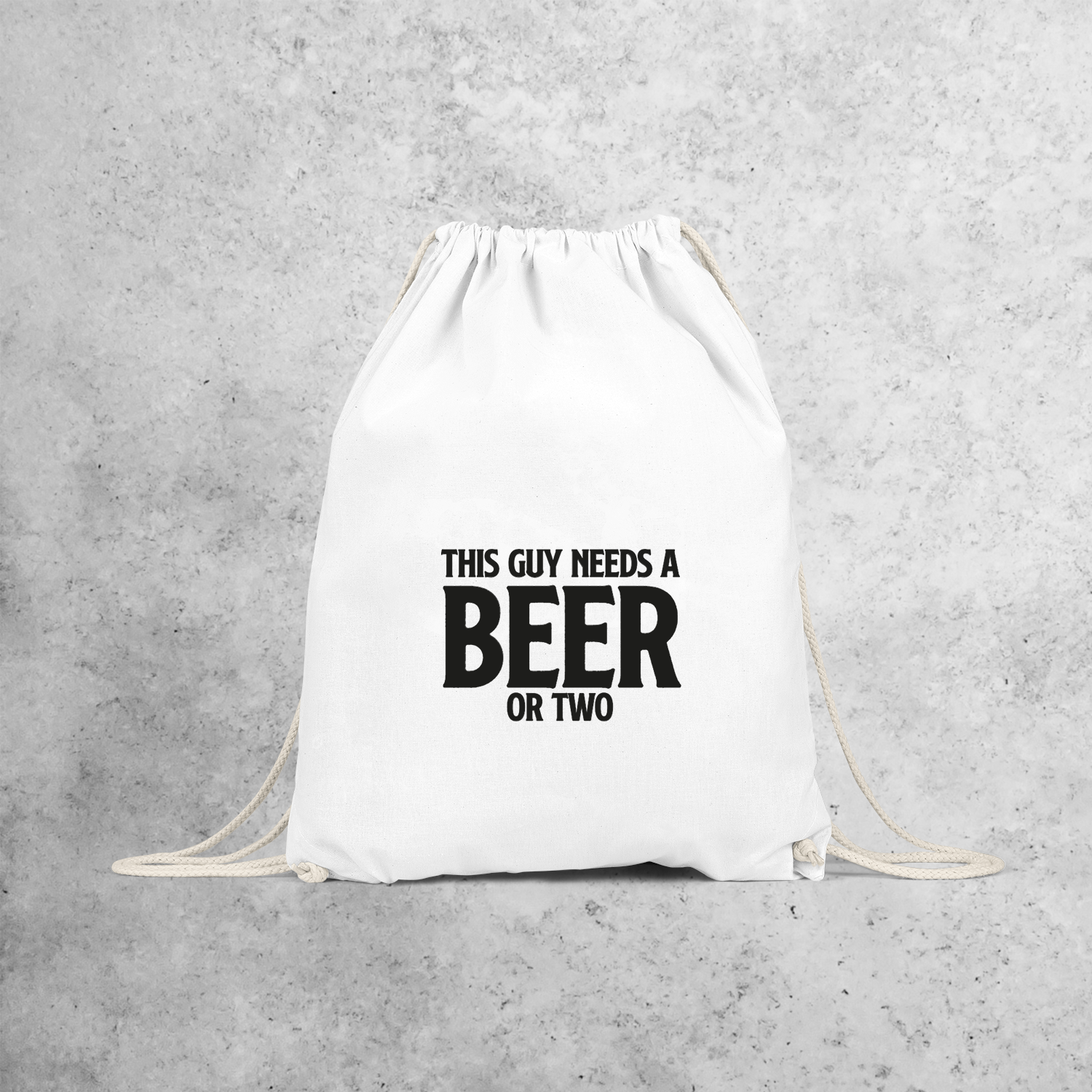 'This guy needs a beer or two' backpack