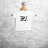 'Tiny human' baby shirt met korte mouwen