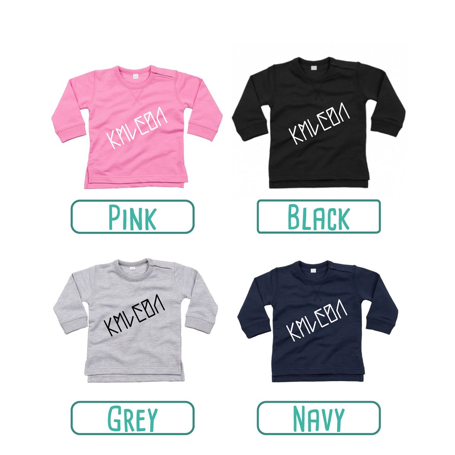 Colour options for baby or toddler sweaters by KMLeon.