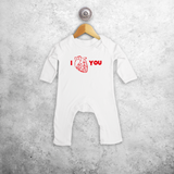 Anatomically correct heart baby romper