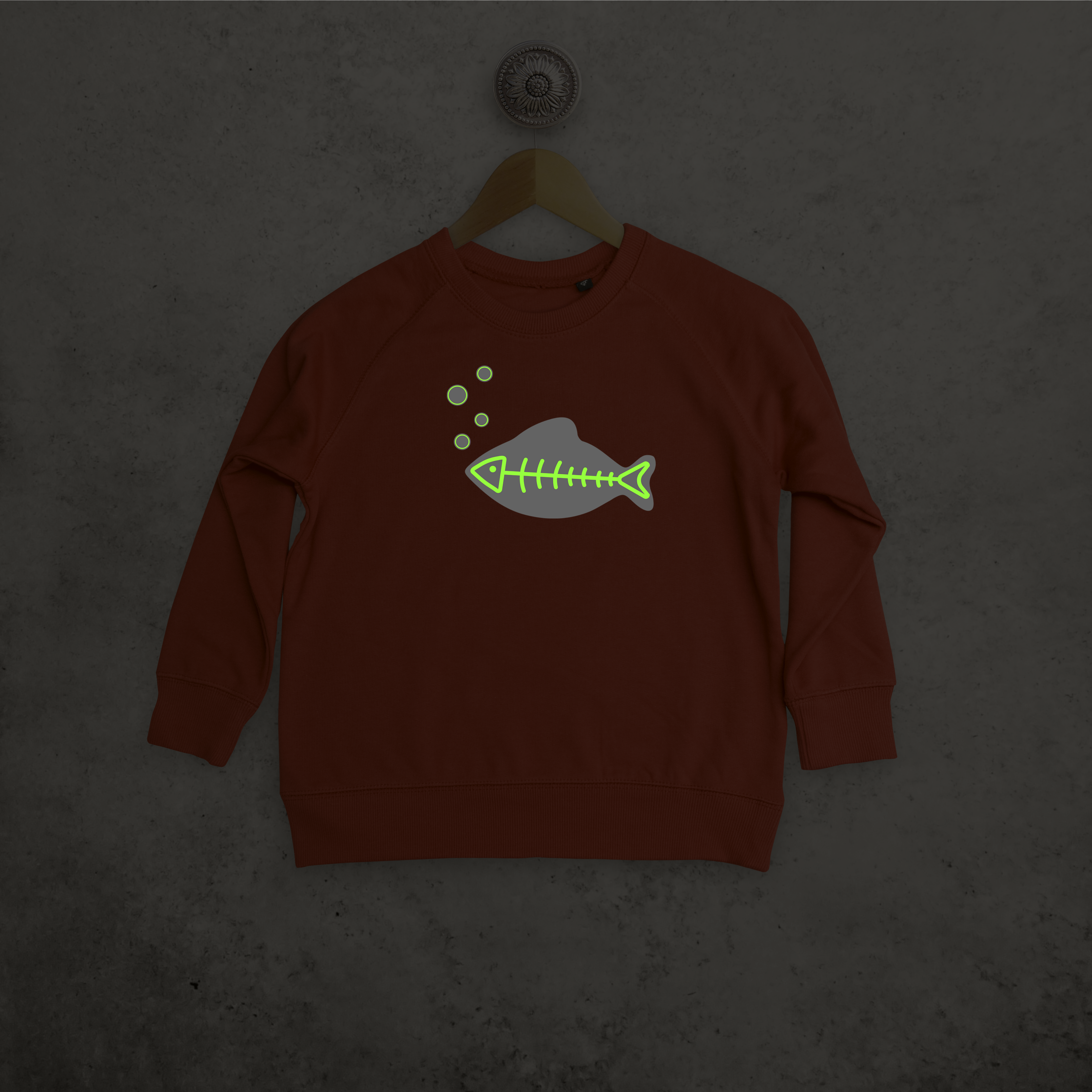 Fish glow in the dark kids sweater