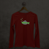 Fish glow in the dark adult longsleeve shirt
