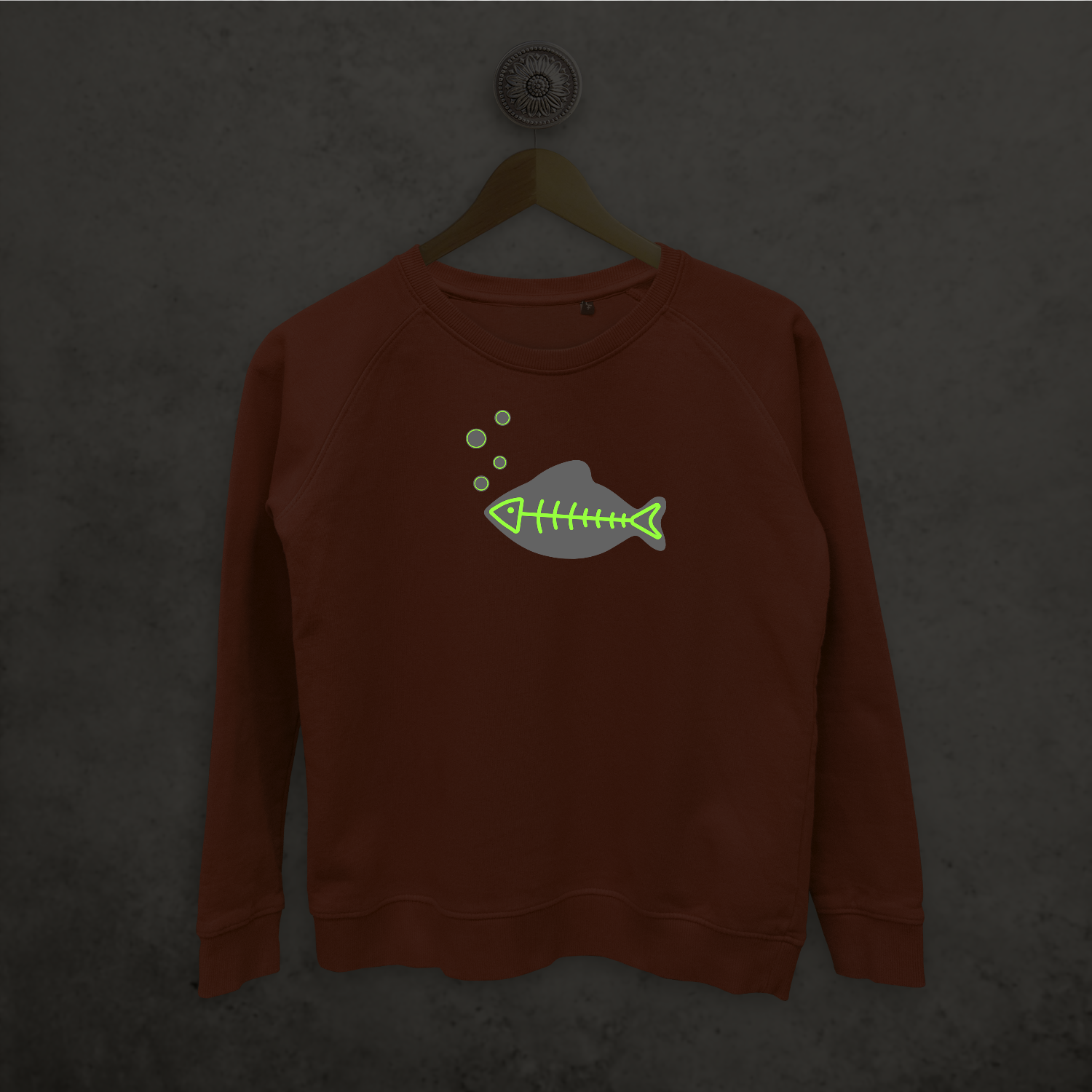Fish glow in the dark sweater