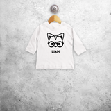 Fox with glasses baby longsleeve shirt